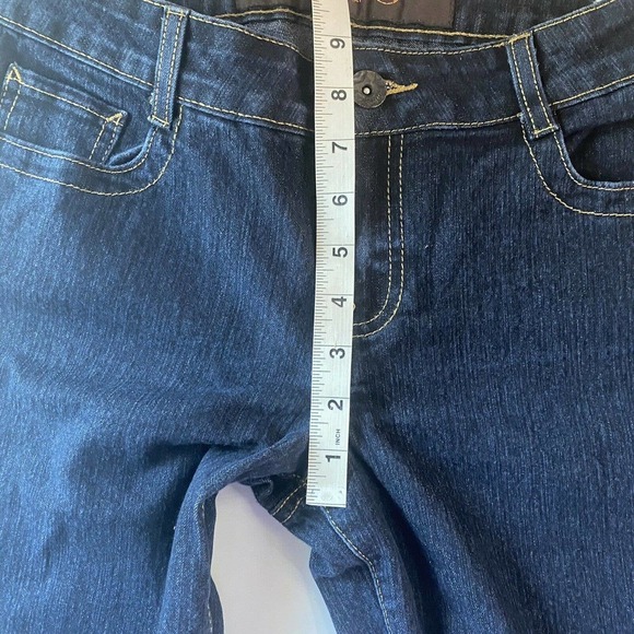 Grane Boot Jr blue jean Size 9 Short Dark Wash Embroidery - Picture 9 of 12